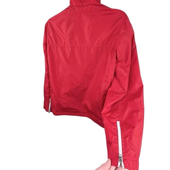 VTG Y2K Abercrombie & Fitch 092 Windbreaker Full Zip Jacket Red Women’s M Lined - Picture 6 of 11